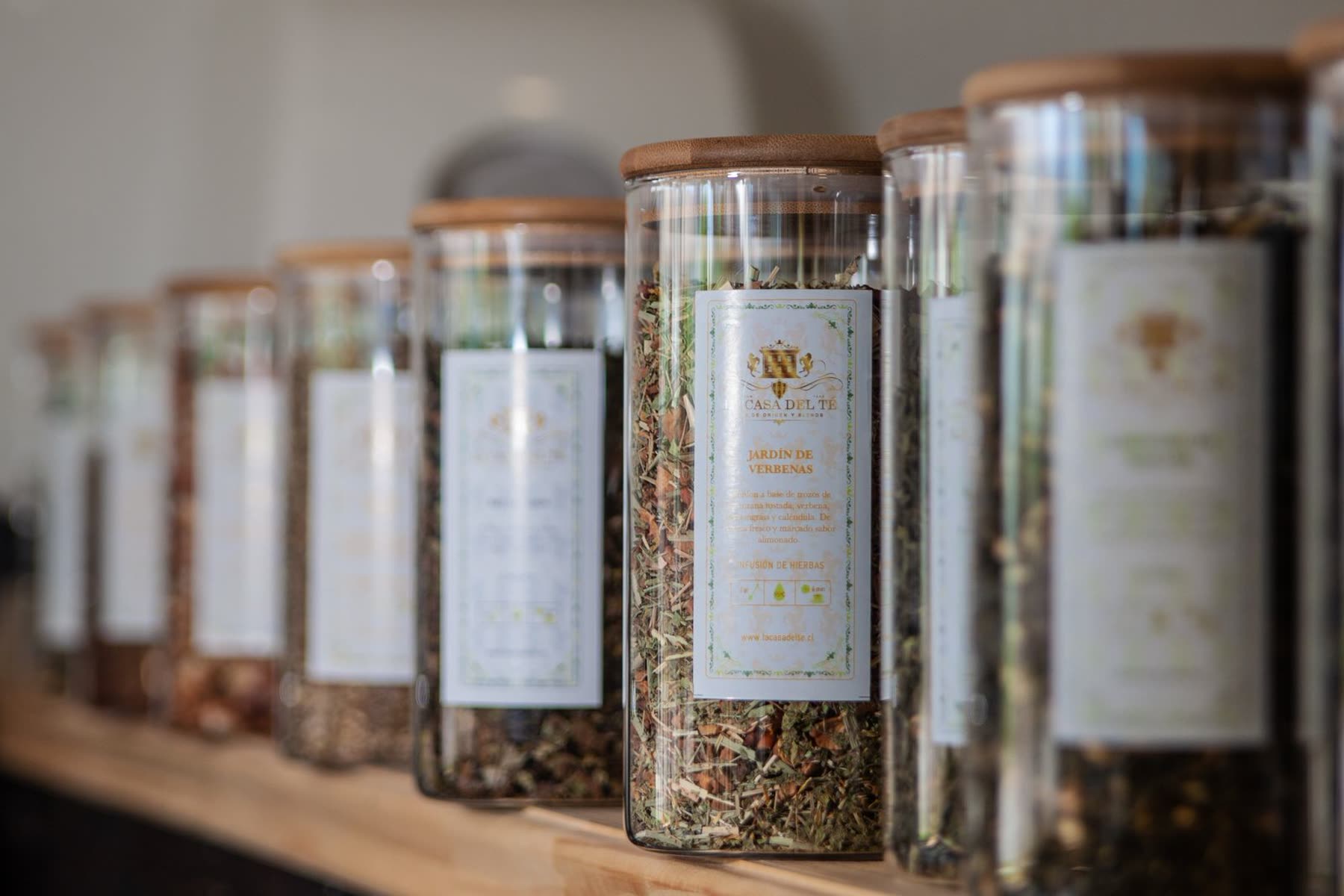 Shelves of natural foods, herbs, and supplements